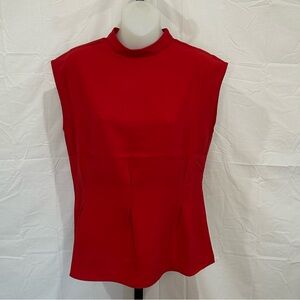 Of Mercer Red Sleeveless Blouse NEW